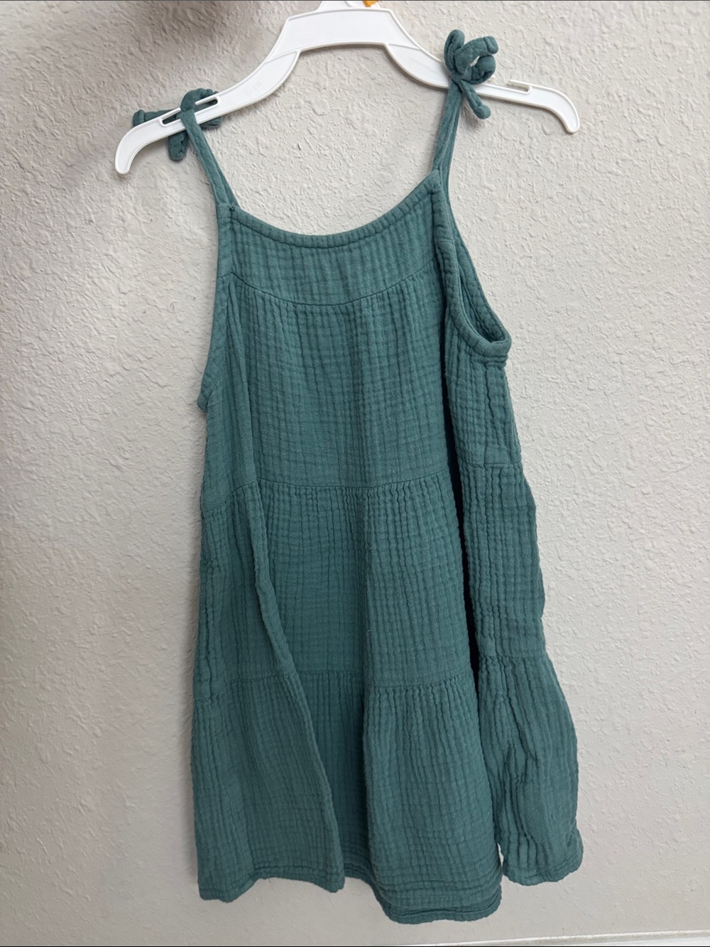Cat & Jack Teal Green Gauze Tie-Shoulder Sundress